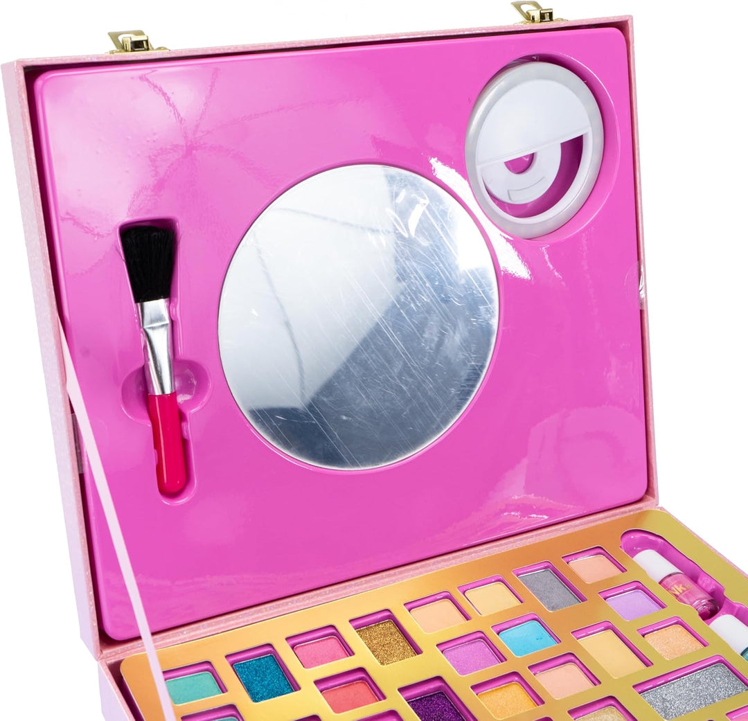Nice Group - Pink it Selfie Ring Suitcase, 1 Koffer Schminkset mit Spiegel und Leuchtring für Selfie