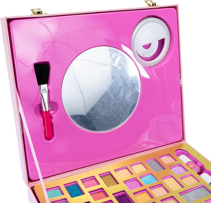 Nice Group - Pink it Selfie Ring Suitcase, 1 Koffer Schminkset mit Spiegel und Leuchtring für Selfie
