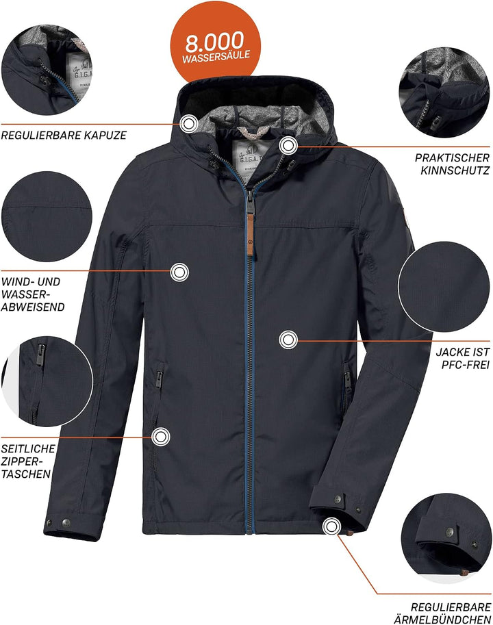 G.I.G.A. DX Herren Gs 9 Mn Sftshll Jckt Softshelljacke/Outdoorjacke mit Kapuze M dunkelnavy, M dunke