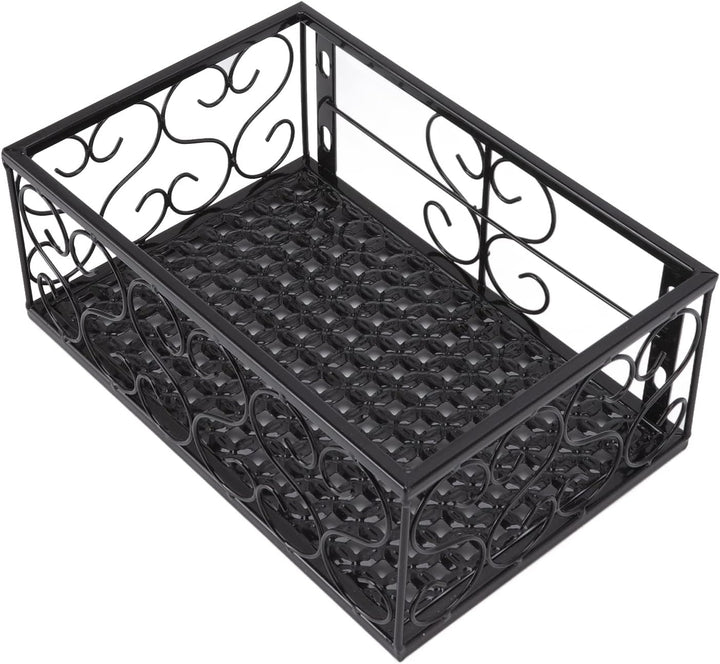 Blumentopfhalter Balkon 30 x 20 x 12 cm Rechteckigen Blumentöpfe zum Hängen Eisen Schwarzer Blumento