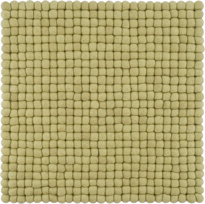 myfelt Filzkugel-Sitzauflage Stuhlauflage - Pitt - quadratisch, 36x36 cm, Hellgrün, Hellgrün