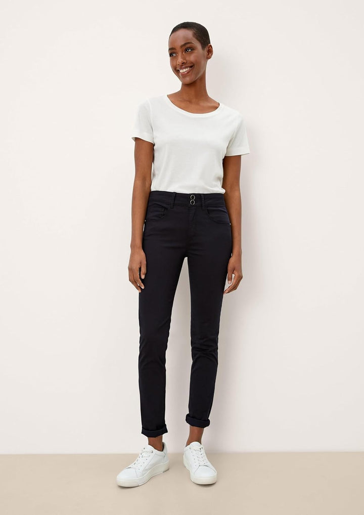 s.Oliver Black Label Damen 150.11.899.18.180.2101244 Hose 36W Navy, 36W Navy