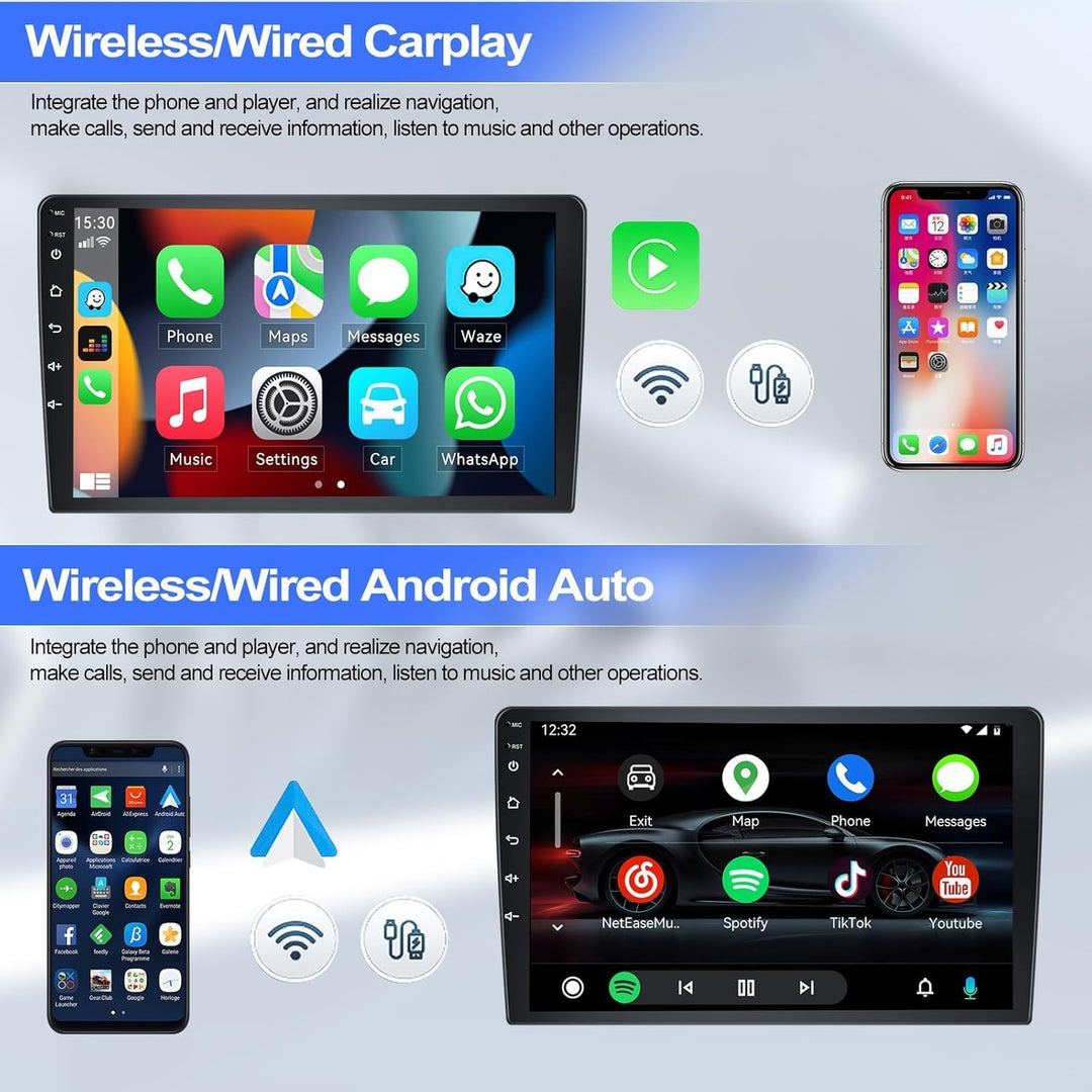 CAMECHO Android 13 Autoradio mit Navi für BMW X3 E83(2004-2012),Doppel Din Autoradio mit Carplay And