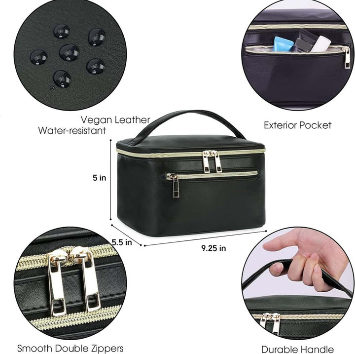Wandering Nature Make-up-Tasche, Reise-Make-up-Organizer, Kosmetikpinsel-Tasche für Damen, aus umwel
