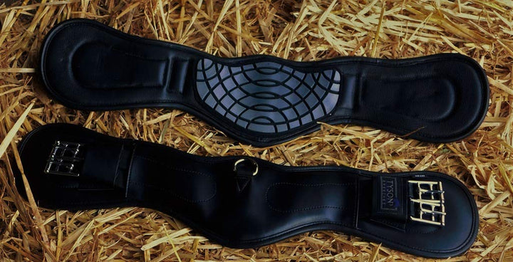 Amatomik Kurzgurt PU Leder Noppen Gel Anatomisch Mondgurt 60 70 80 cm Tysons Breeches (80 cm), 80 cm
