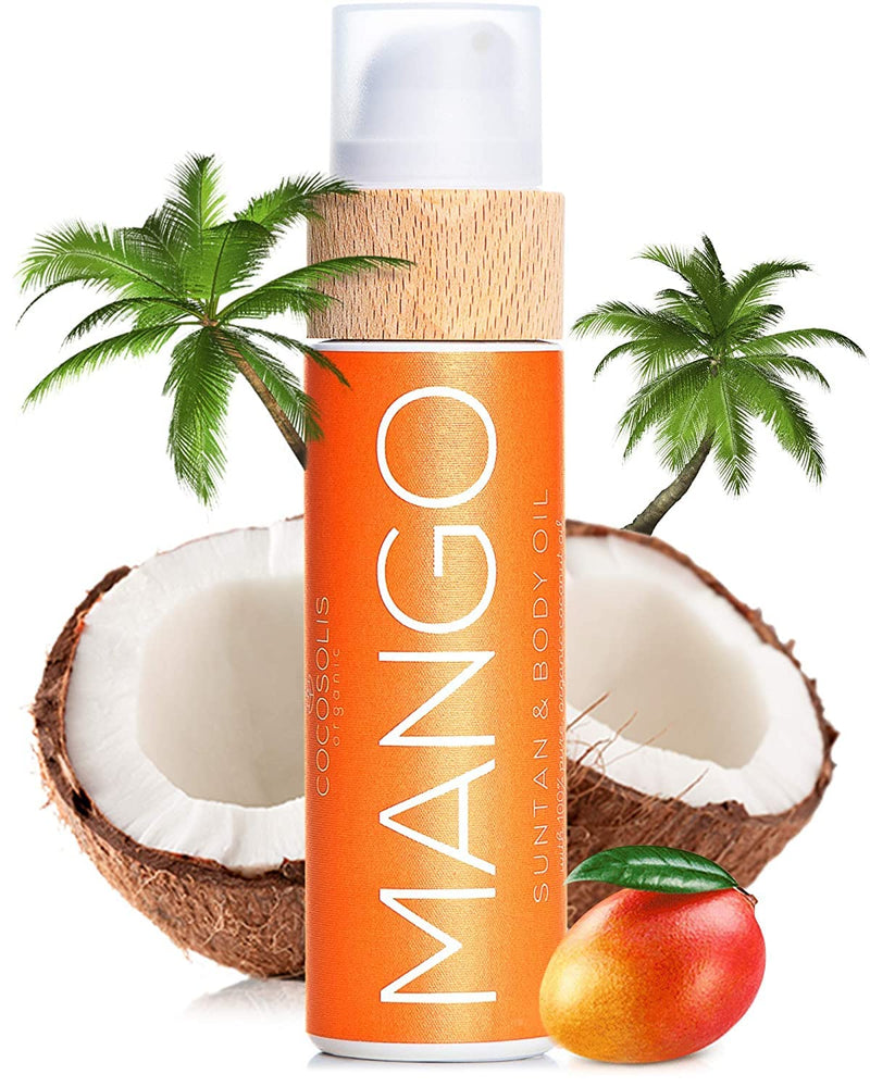 COCOSOLIS MANGO Bräunungsbeschleuniger – Bio-Bräunungsöl mit Vitamin E & Mango Duft für schnelle int