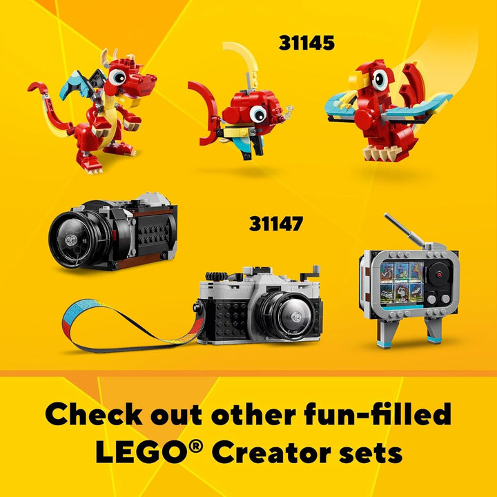 LEGO Creator 31146 3 in 1 Pritschenwagen mit Hubschrauber-Spielzeug, verwandelt sich vom Pritschenwa
