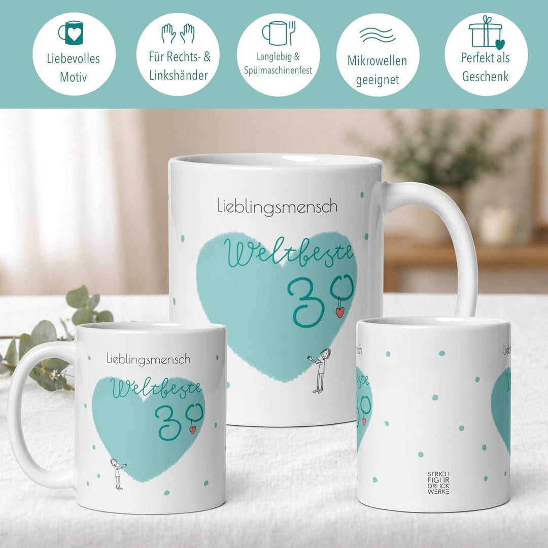 Geschenk zum Geburtstag - 30. Geburtstag Geschenk - Edle Tasse mit Spruch – Das perfekte Geburtstags