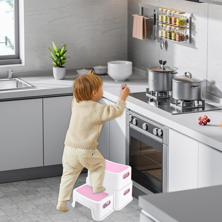 Tritthocker Kinder,Tritthocker für Kinder 2 Stufen,Robuster Hocker Zweistufiger Tritthocker für Bade
