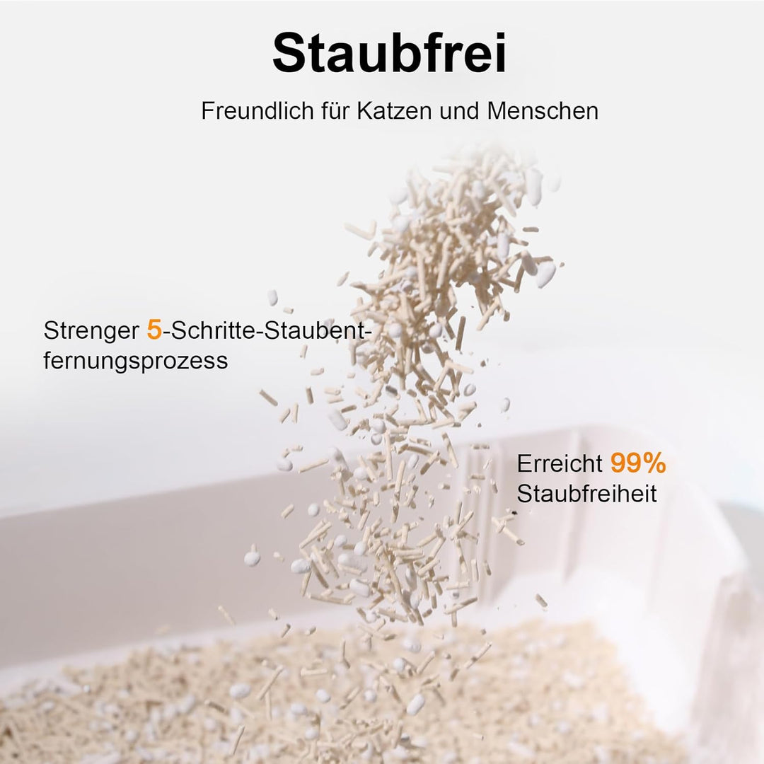 FUKUMARU Tofu Katzenstreu 10.8kg, schnell klumpendes Katzenstreu mit super saugfähigem Material, sof