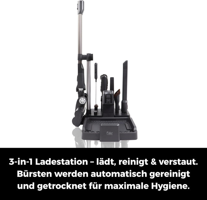 Fakir WD 9 Pure Clean 3in1 Nass- Trockensauger Akku, 400 Watt, Wischsauger, dualer Bürstenwalze, 180
