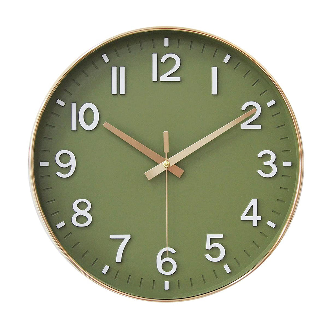 HZDHCLH 30cm Lautlos Wanduhr Schleichende Sekunde mit Arabisch Ziffer ohne Ticken für Dekoration Woh