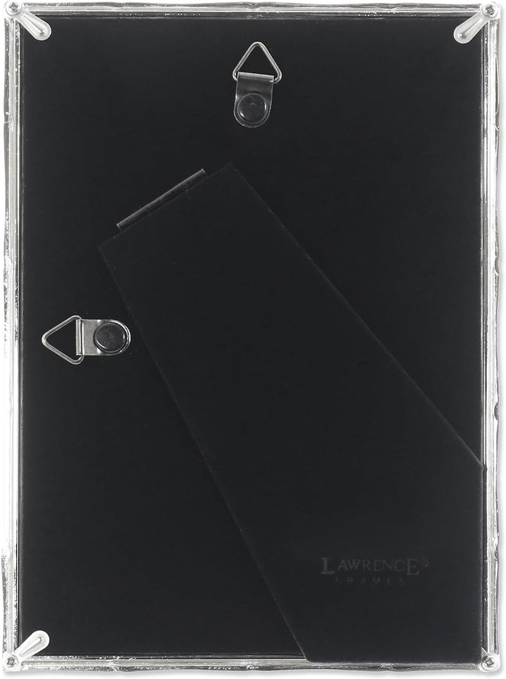 Lawrence Frames 710157 Bilderrahmen, Metall, Bambus, 12,7 x 17,8 cm, silberfarben 5x7 silber, 5x7 si