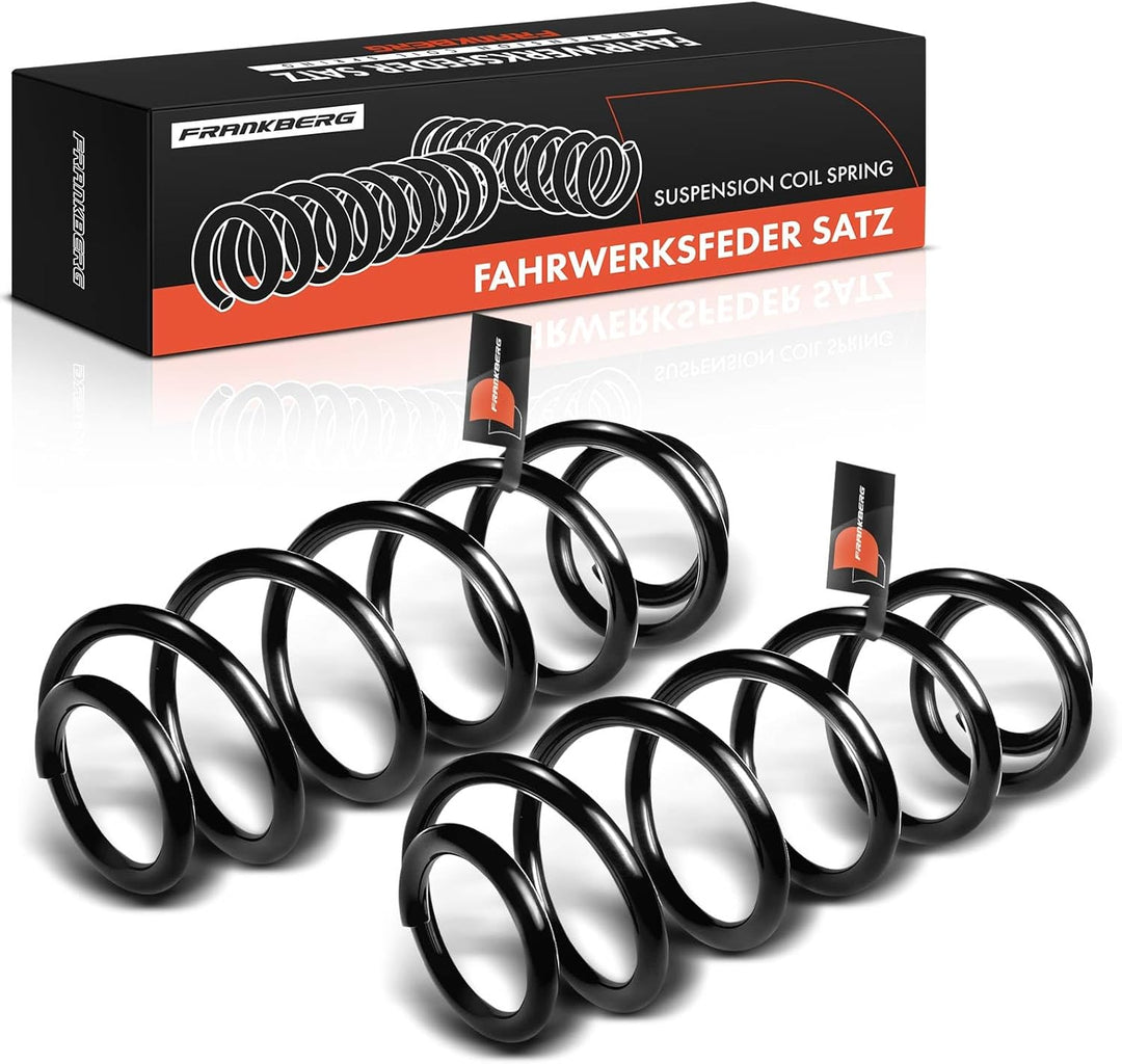 Frankberg 2x Federn Fahrwerksfeder Hinterachse Kompatibel mit Golf V 1K1 VI 5K1 2003-2013 J-e-t-t-a