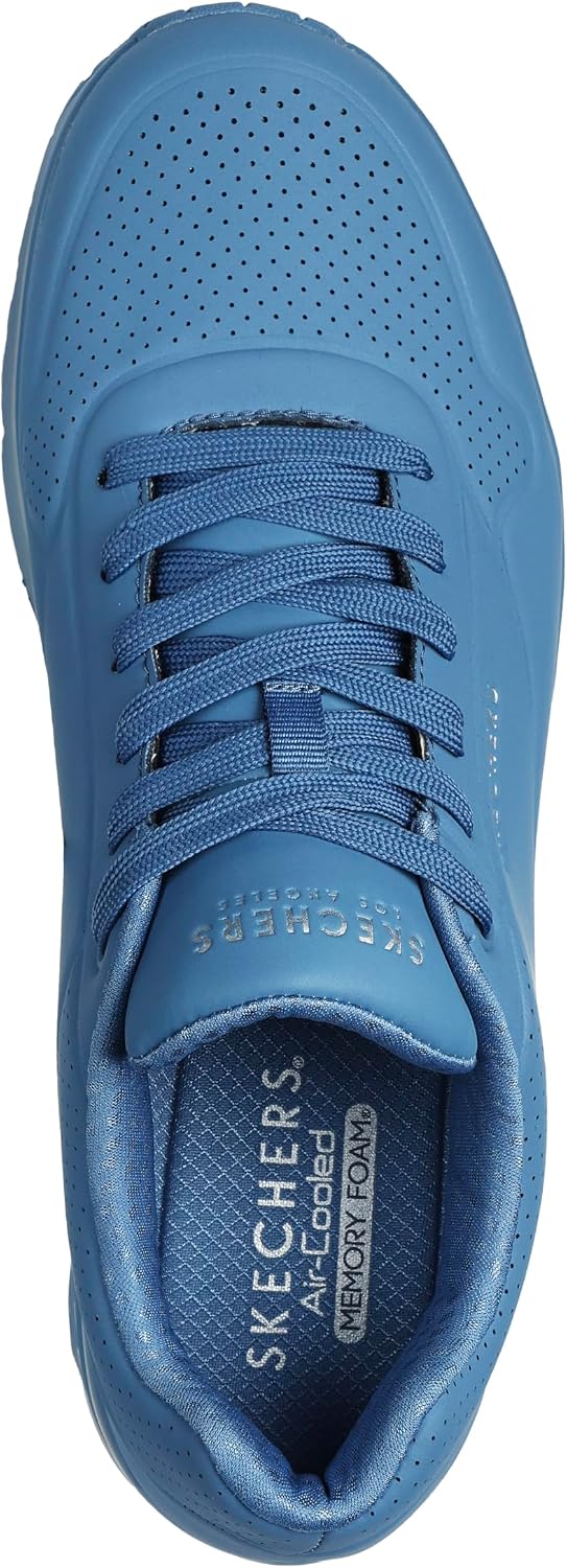 Skechers Herren UNO Stand On Air Sneaker 39.5 EU Blaues Durabuck Mesh, 39.5 EU Blaues Durabuck Mesh