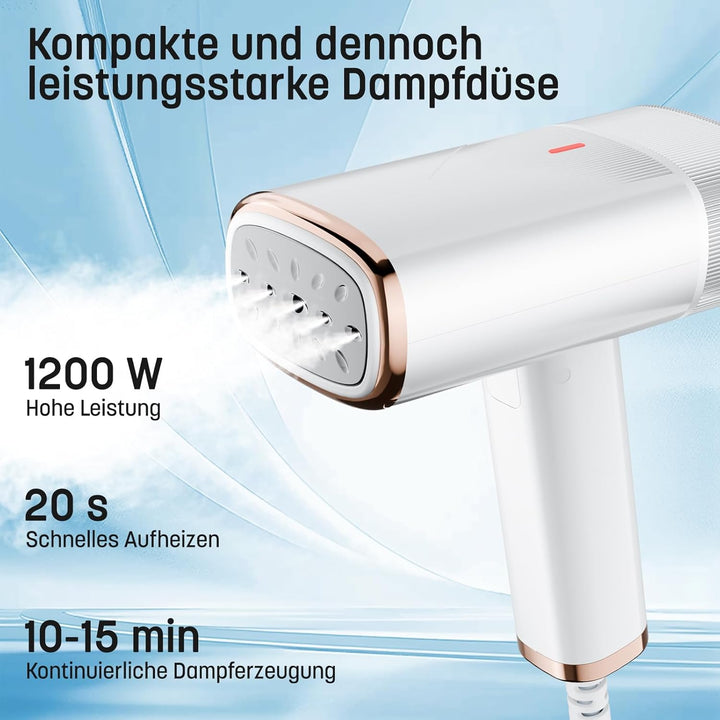 Dampfglätter Steamer Dampfbügler Faltbar - 1200 W, Kompakt und Faltbar, 120ml Wassertank konstante D