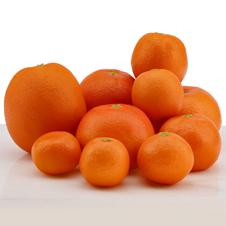 Woration Mix Grössen Gefälschte Obst Orangen Satz Künstliche Lebensecht Simulation Orangen Mandarine