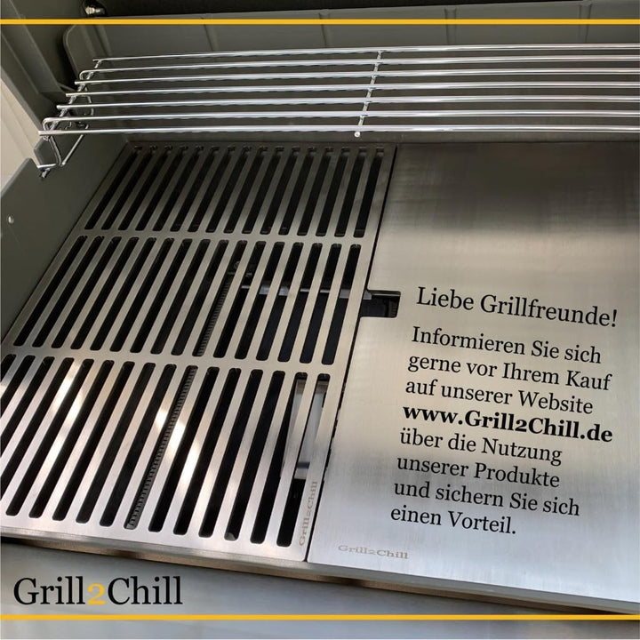 Grillrost Edelstahl V2A Ersatzrost passt für Grills Napoleon Rogue Serie 425 Rogue 425, Rogue 425 RS