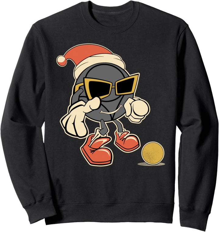 Boulekugeln mit Schweinchen Outfit für Boulespieler Boules Sweatshirt