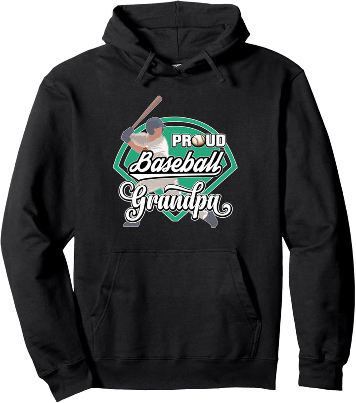 Stolz Baseball Opa Sommer Sportplatz Spiel Ballfeld Pullover Hoodie