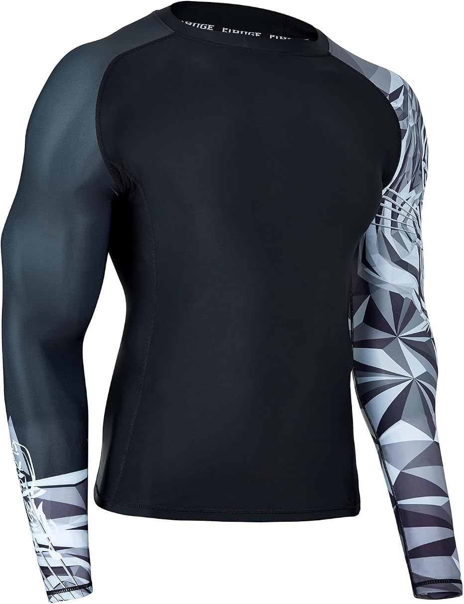 HUGE SPORTS Wildes Tier Rashguard Sonnenschutz Schnelltrocknend Kompression Schwimmshirt 3XL Tiger,