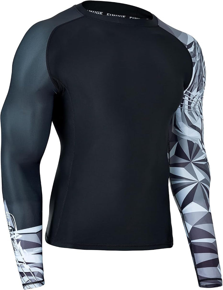 HUGE SPORTS Wildes Tier Rashguard Sonnenschutz Schnelltrocknend Kompression Schwimmshirt 3XL Tiger,