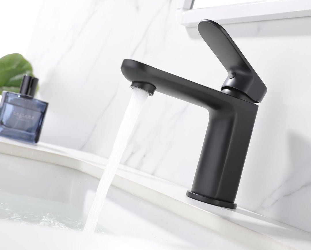 Krobec Einhebelmischer wasserhahn bad,waschtischarmatur mit Wassersparfunktion,wasserhahn gäste wc,c
