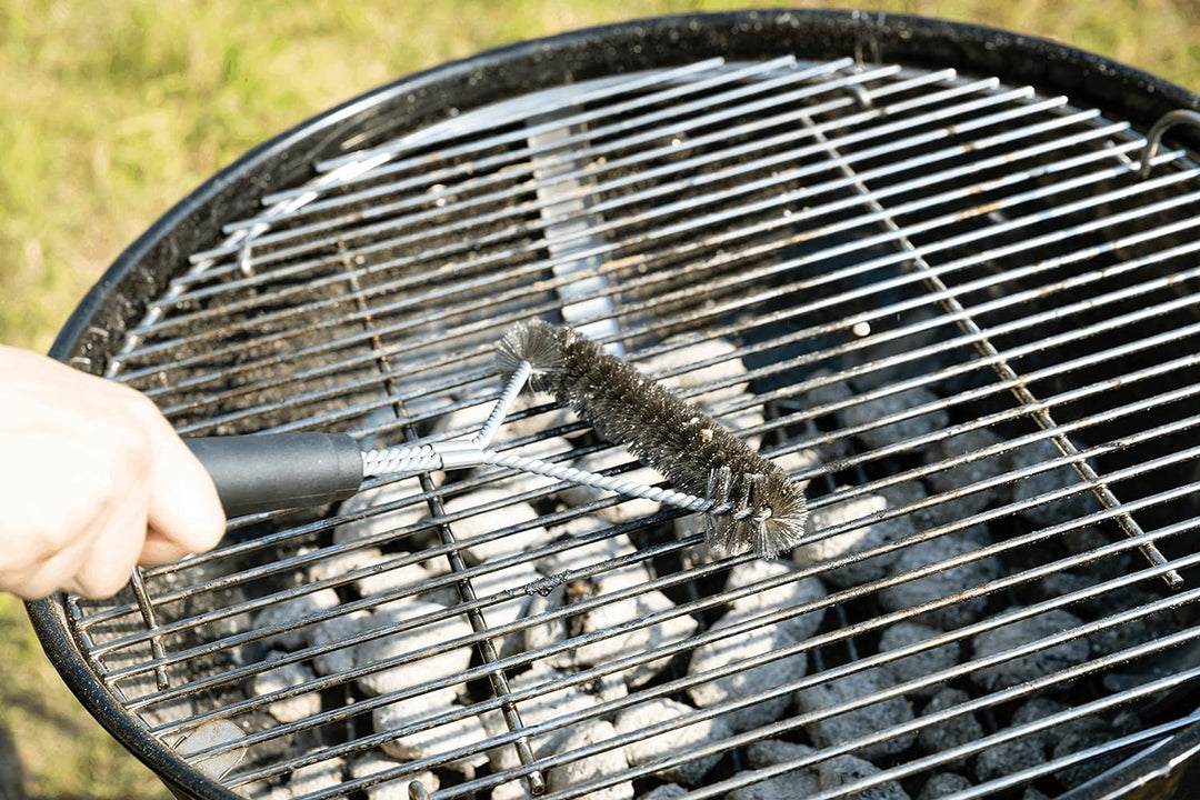 NATERIAL - Set aus 5 Grillbestecken - Edelstahl - Ergonomischer Griff - H.46 cm - Grillkoffer - Gril