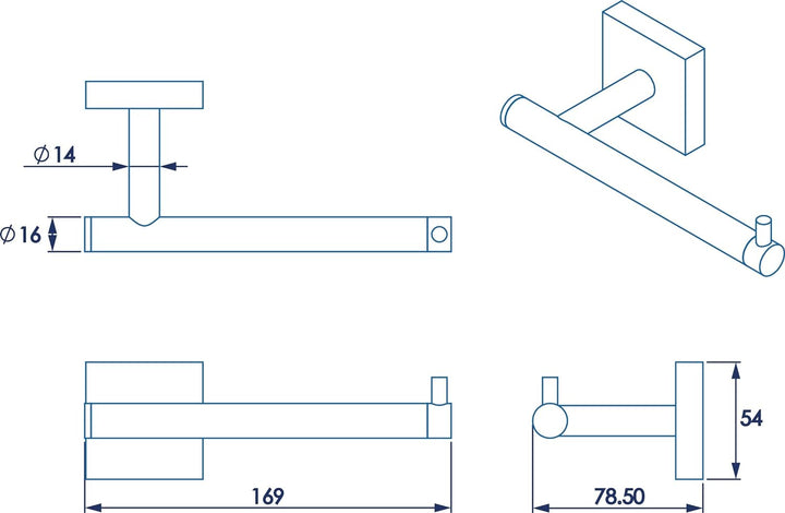 Croydex Flexi-Fix Toilettenpapierhalter Chester Einzigartige, Einzigartige