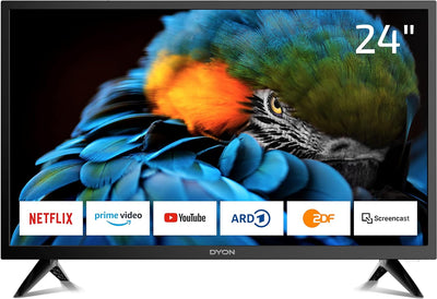 DYON Smart 24 XT 60 cm (24 Zoll) Fernseher (HD Smart TV, HD Triple Tuner (DVB-C/-S2/-T2), Prime Vide