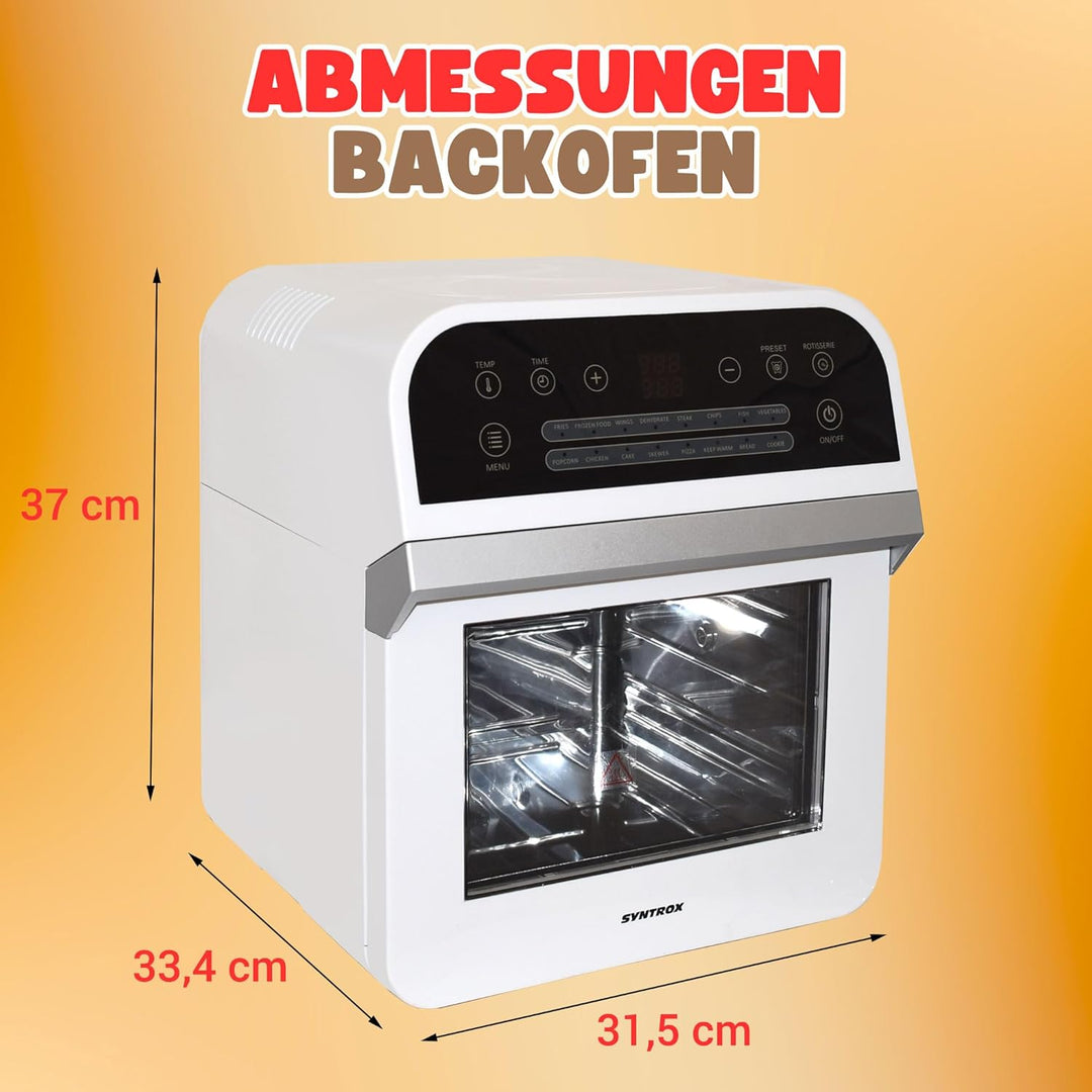 Syntrox 12 in 1 Multifunktionskocher Bolabus mit Touch Screen, gesundes Frittieren, Heissluftgarer,