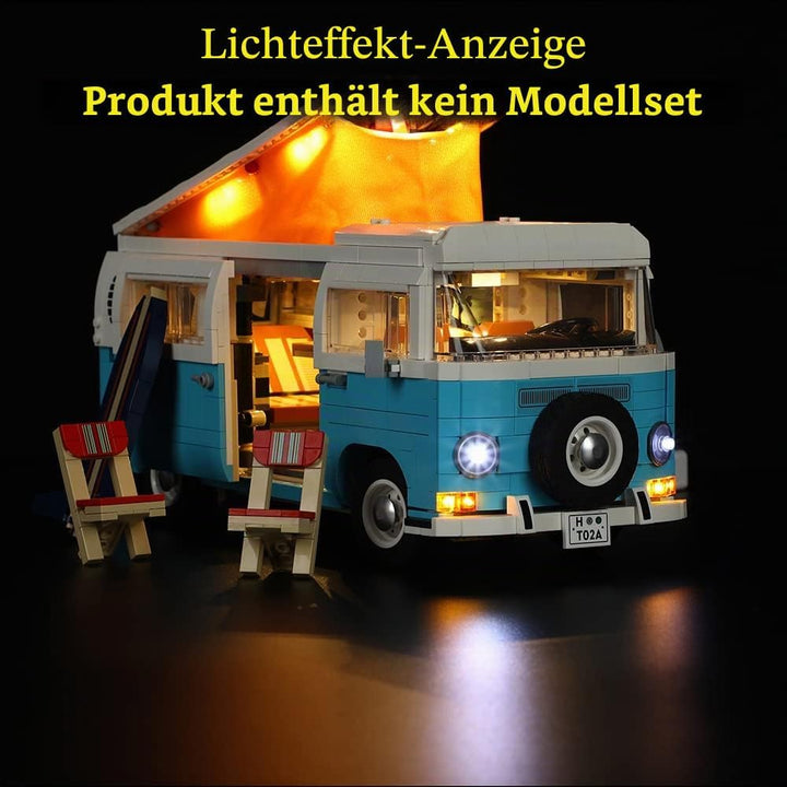GEAMENT Licht-Set Kompatibel mit Lego T2 V29 Wohnmobil (T2 Camper Van) - Beleuchtungsset für Creator