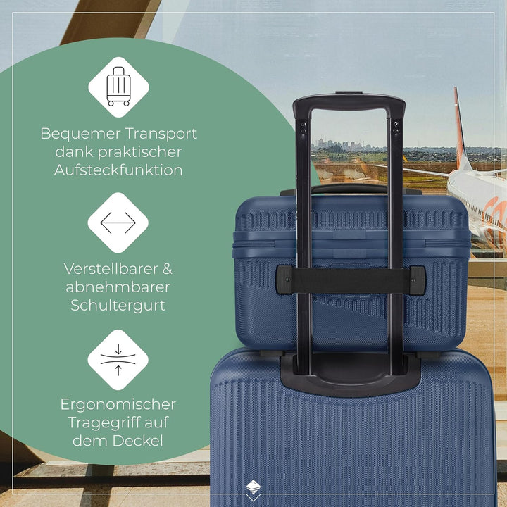 travelite Beautycase Hartschale Handgepäck, Bali, Kosmetikkoffer mit Organizer -und Aufsteckfunktion