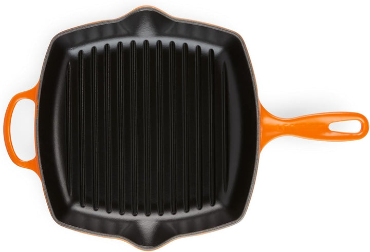 LE CREUSET Signature Gusseisen-Grillpfanne, Quadratisch, 26 cm, Für alle Herdarten inkl. Induktion g