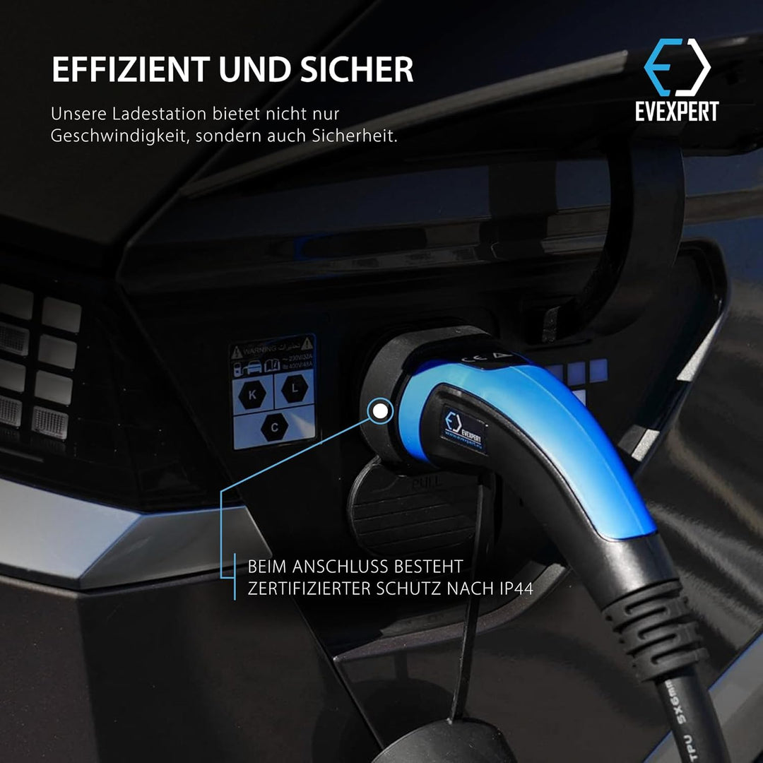 EV Expert Premium Ladekabel TYP 2 | 32A | 1-3phasig | 5-8 Meter (3-phasig / 5 Meter)