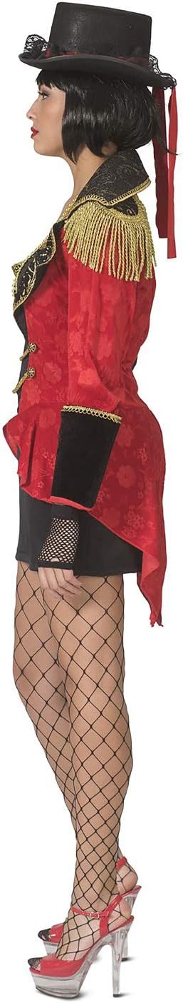 Funny Fashion Damen Kostüm sexy Zirkus Direktorin Dompteurin schwarz rot Karneval (32/34) 32-34, 32-