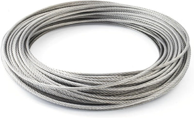 200m EDELSTAHLSEIL SET 2mm 7x7+6 x SEILKLEMMEN V4A+2 x SPANNSCHLOSS HAKEN - ÖSE Stahlseil Inox VA Se