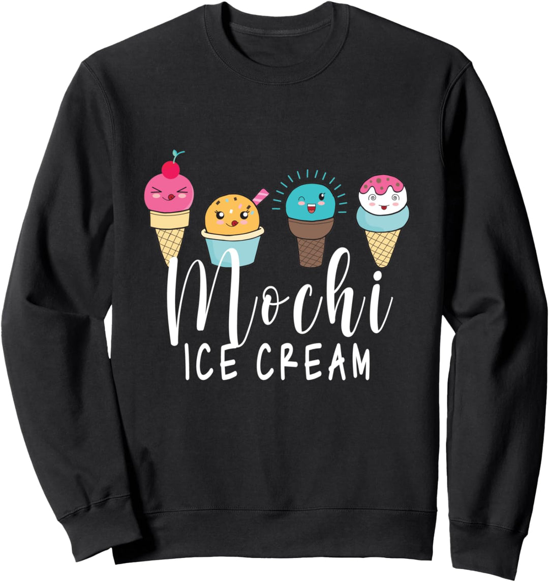 Mochi Ice Cream Kawaii Lustiges Manga Anime Damen Reiskuchen Sweatshirt