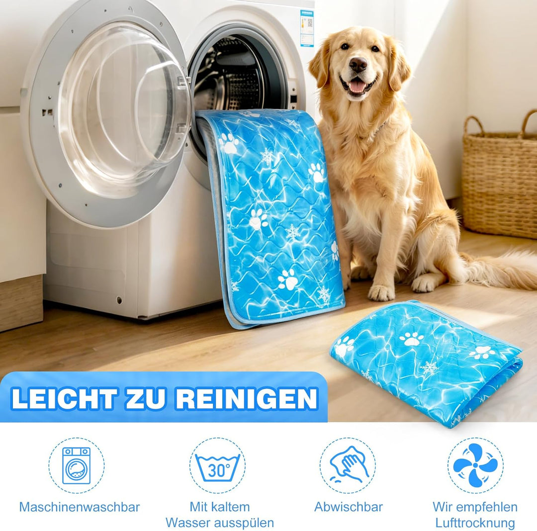 Kühlmatte Hund (90x60cm) Kühlmatte für Hunde 2026 Selbstkühlende Hundematte für Mittelgrosse &amp; Gross