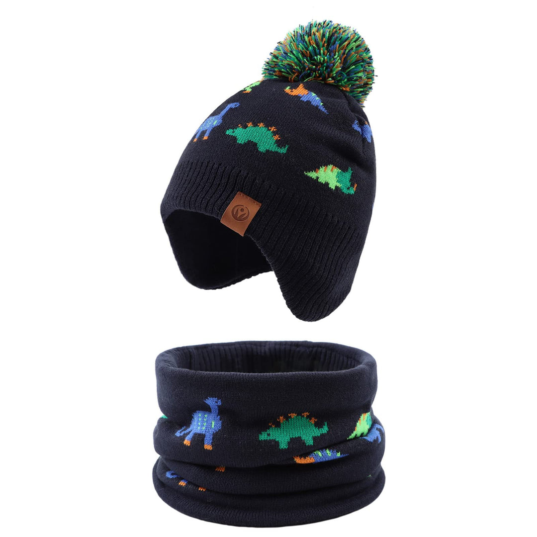 XIAOHAWANG Baby Strickmütze Winter Babymütze Junge Warme Kindermütze Junge Beanie Mütze Dicke Winter