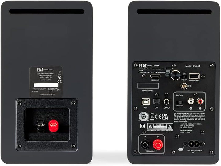 ELAC Kompakt Lautsprecher Debut ConneX DCB41, Boxen für Audiowiedergabe via HDMI, USB, Phono &amp; Bluet