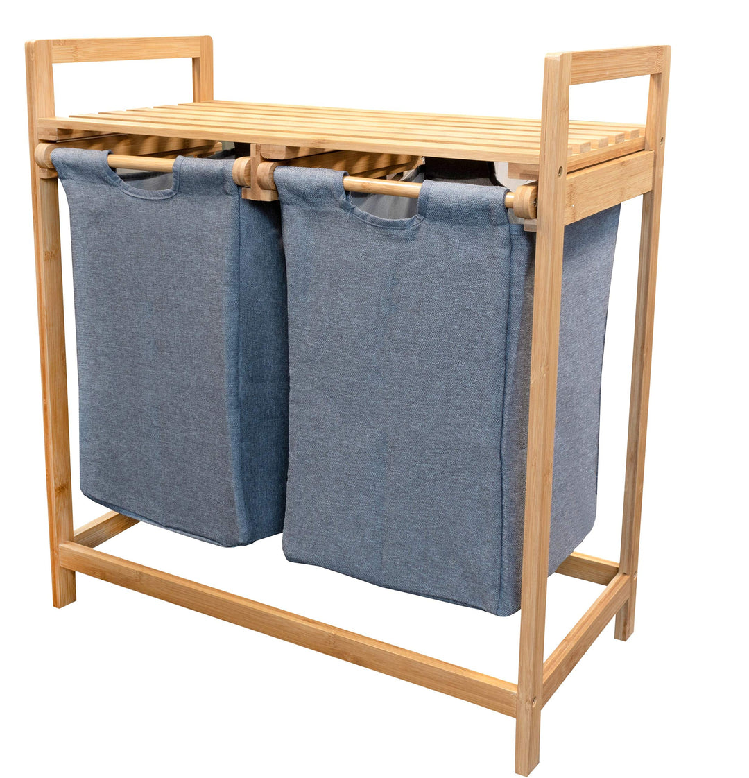 osoltus Bali Bambus Holz Wäschesortierer