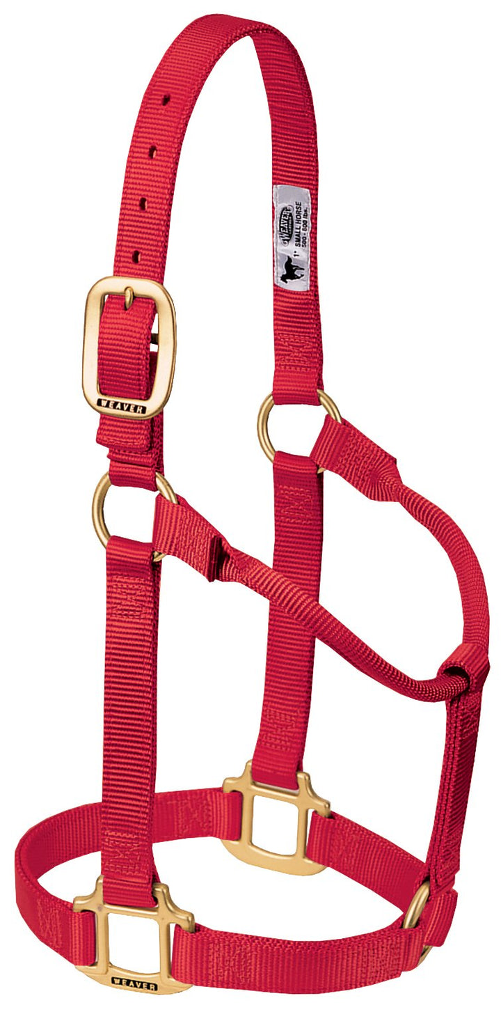 WEAVER Leather, Nicht verstellbares Halfter Rot/Ausflug, einfarbig (Getaway Solids) Weanling/Pony, R