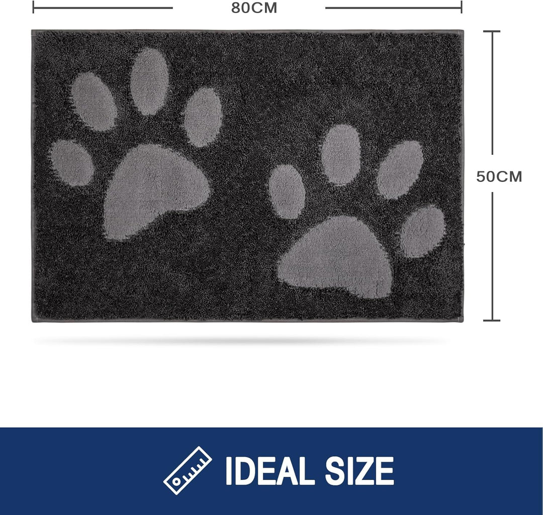 FCSDETAIL Schmutzfangmatte waschbar 50 x 80 cm, Fussmatte Innen, absorbierend Fussmatte, rutschfeste