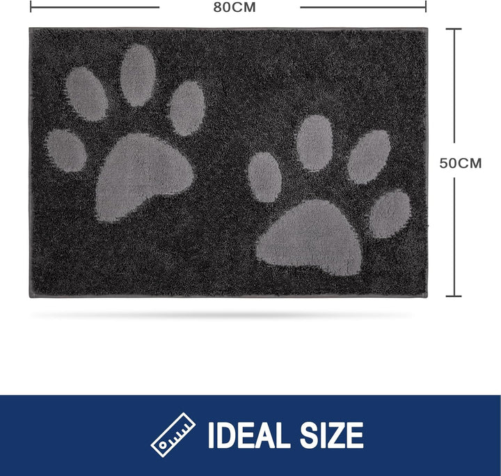 FCSDETAIL Schmutzfangmatte waschbar 50 x 80 cm, Fussmatte Innen, absorbierend Fussmatte, rutschfeste