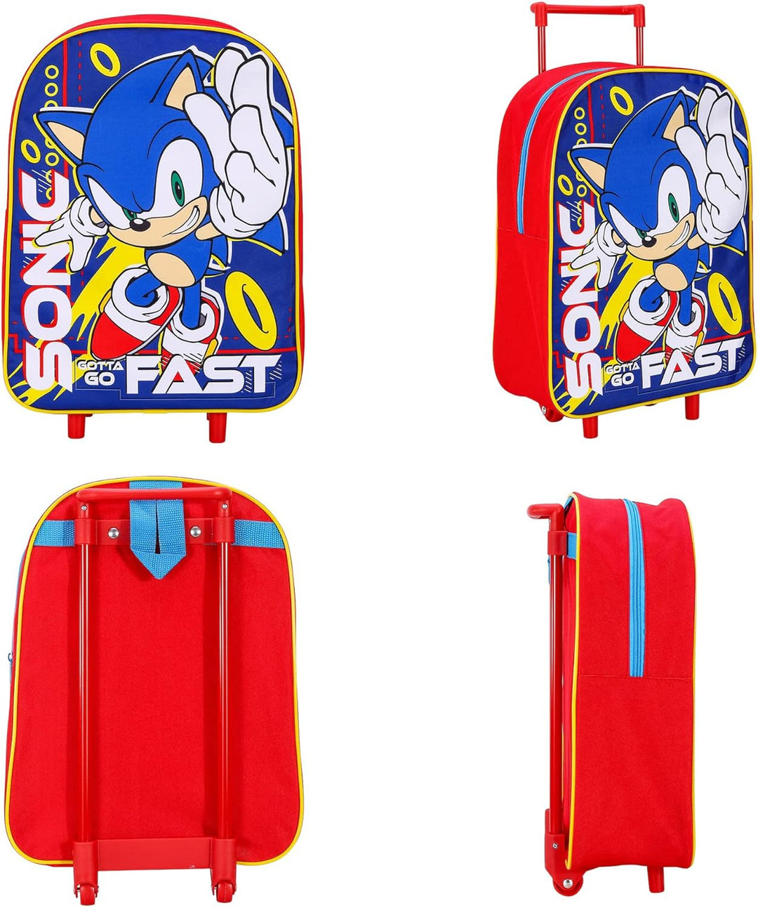 Faltbarer Kinder-Trolley, Handgepäck, Rucksack für Schule, Reisen, Urlaub Blau, Blau