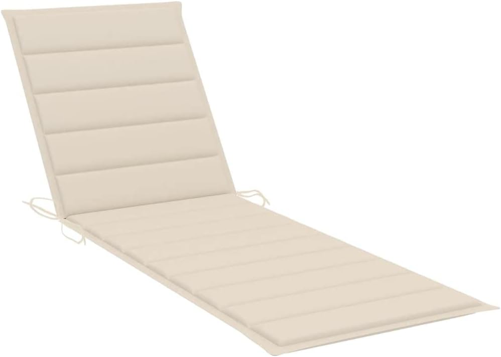 vidaXL Kiefernholz Imprägniert Sonnenliege mit Creme Auflage Gartenliege Relaxliege Holzliege Liege