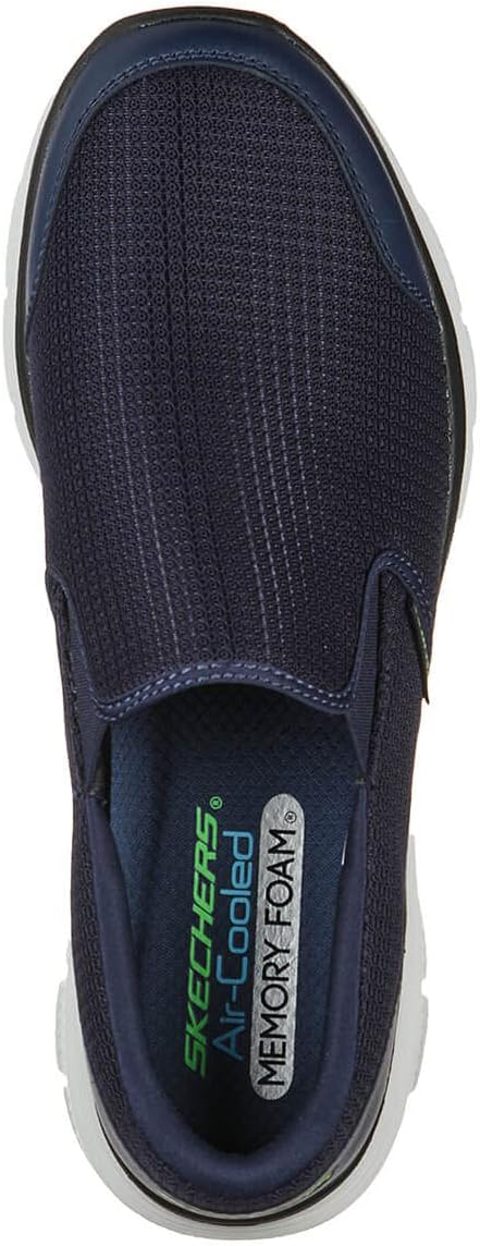 Skechers Herren Flex Advantage 4.0 Tuscan Sneaker 41 EU Navy Mesh Pu Lime Trim, 41 EU Navy Mesh Pu L