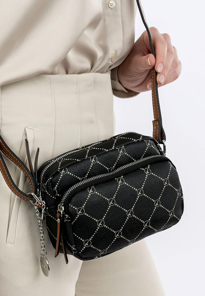 Tamaris Umhängetasche TAS Anastasia 31172 Damen Handtaschen Print Einheitsgrösse Black 100, Einheits