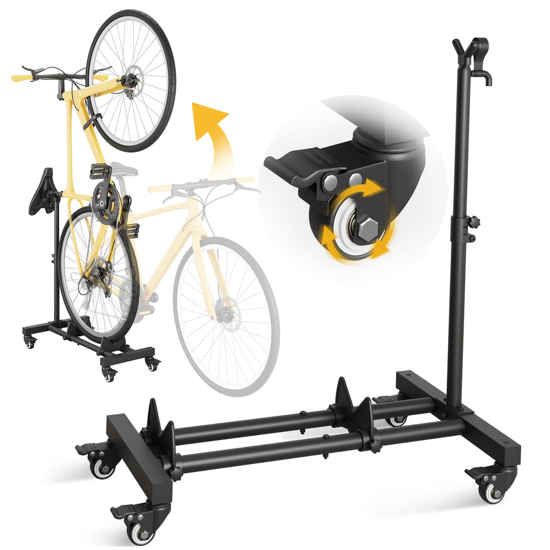 Vertikaler Fahrradständer, Freistehender Indoor-Fahrradständer Aufrechter Fahrradbodenständer mit ei
